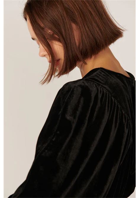 Des Petits Hauts Landria Noir Viscose Velvet Dress Des Petits Hauts |  | 1H250500NOIR